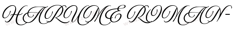 Harume Roman字体转换